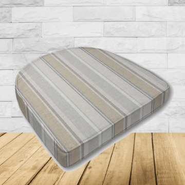 Wicker Patio Chair Cushions with a rounded back Boxed Double Piped Patio Dining Chair Seat Pad or Seat Cushion from Cascadia Outdoor Cushions