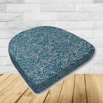 Wicker Patio Chair Cushions with a rounded back Boxed Double Piped Patio Dining Chair Seat Pad or Seat Cushion from Cascadia Outdoor Cushions