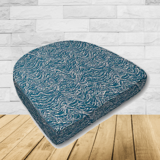 Wicker Patio Chair Cushions with a rounded back Boxed Double Piped Patio Dining Chair Seat Pad or Seat Cushion from Cascadia Outdoor Cushions