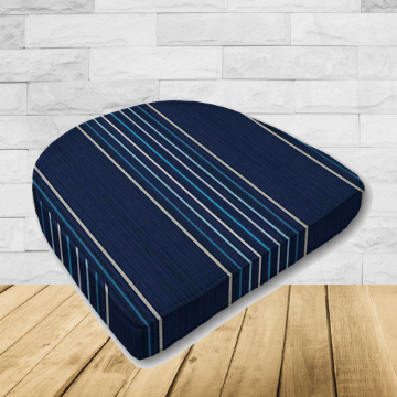 Wicker Patio Chair Cushions with a rounded back Boxed Double Piped Patio Dining Chair Seat Pad or Seat Cushion from Cascadia Outdoor Cushions