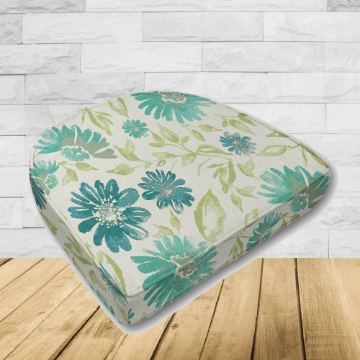 Wicker Patio Chair Cushions with a rounded back Boxed Double Piped Patio Dining Chair Seat Pad or Seat Cushion from Cascadia Outdoor Cushions