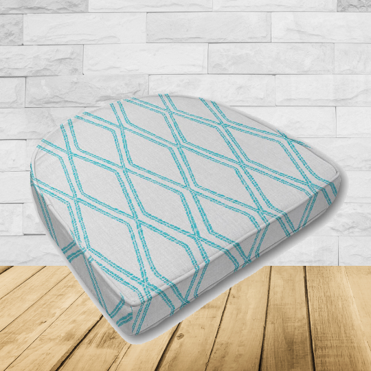Wicker Patio Chair Cushions with a rounded back Boxed Double Piped Patio Dining Chair Seat Pad or Seat Cushion from Cascadia Outdoor Cushions