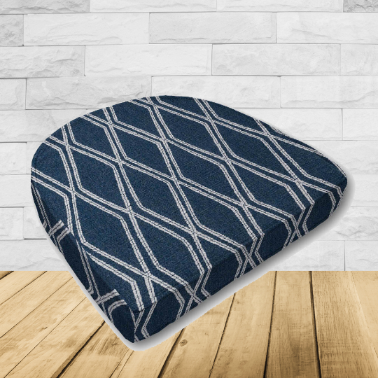 Wicker Patio Chair Cushions with a rounded back Boxed Double Piped Patio Dining Chair Seat Pad or Seat Cushion from Cascadia Outdoor Cushions