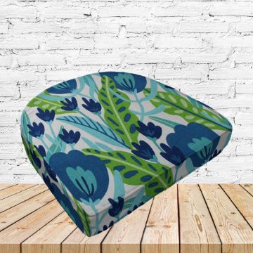 Richloom Solarium Fournette Lagoon Boxed Patio Contoured Dining Chair Seat Cushions –Wicker Chair Cushions