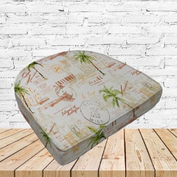 Richloom Solarium Getaway Sonoma Boxed Patio Contoured Dining Chair Seat Cushions –Wicker Chair Cushions