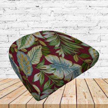 Richloom Solarium Goldcoast Berry Boxed Patio Contoured Dining Chair Seat Cushions –Wicker Chair Cushions