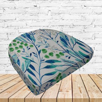Richloom Solarium Gould Capris Boxed Patio Contoured Dining Chair Seat Cushions –Wicker Chair Cushions