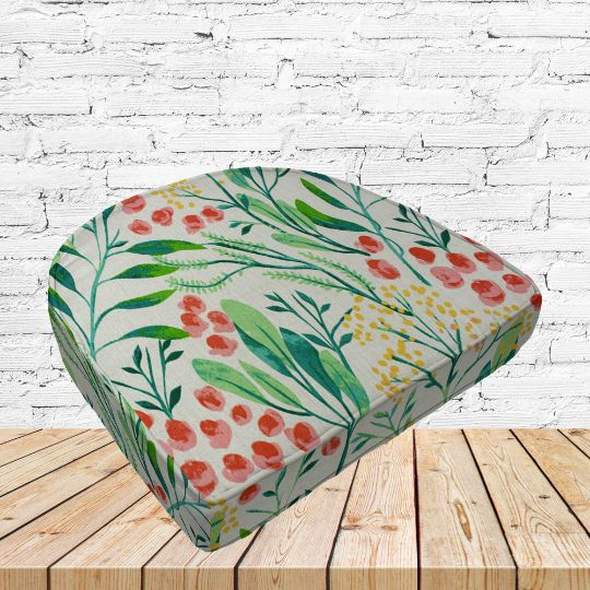 Richloom Solarium Gould Multi Boxed Patio Contoured Dining Chair Seat Cushions –Wicker Chair Cushions