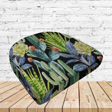 Richloom Solarium Hatteras Ebony Boxed Patio Contoured Dining Chair Seat Cushions –Wicker Chair Cushions