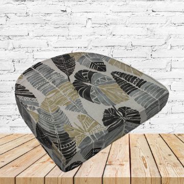 Richloom Solarium Hixon Stone Boxed Patio Contoured Dining Chair Seat Cushions –Wicker Chair Cushions