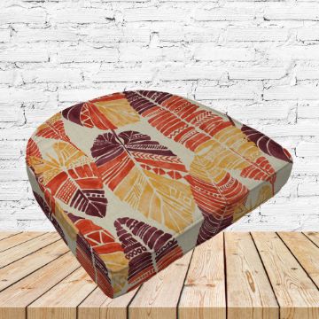 Richloom Solarium Hixon Sunset Boxed Patio Contoured Dining Chair Seat Cushions –Wicker Chair Cushions