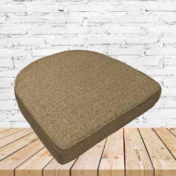 Richloom Solarium Husk Birch Boxed Patio Contoured Dining Chair Seat Cushions –Wicker Chair Cushions