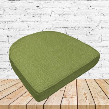 Richloom Solarium Husk Leaf Boxed Patio Contoured Dining Chair Seat Cushions –Wicker Chair Cushions