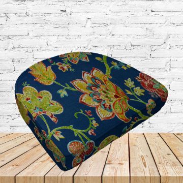 Richloom Solarium Kayton Navy Boxed Patio Contoured Dining Chair Seat Cushions –Wicker Chair Cushions