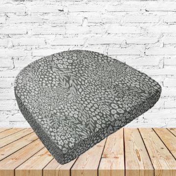 Richloom Solarium Krisa Pebble Boxed Patio Contoured Dining Chair Seat Cushions –Wicker Chair Cushions