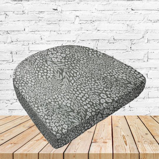 Richloom Solarium Krisa Pebble Boxed Patio Contoured Dining Chair Seat Cushions –Wicker Chair Cushions