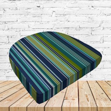 Richloom Solarium Labrisa Marine Boxed Patio Contoured Dining Chair Seat Cushions –Wicker Chair Cushions