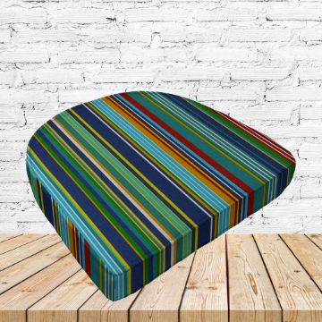 Richloom Solarium Labrisa Multi Boxed Patio Contoured Dining Chair Seat Cushions –Wicker Chair Cushions