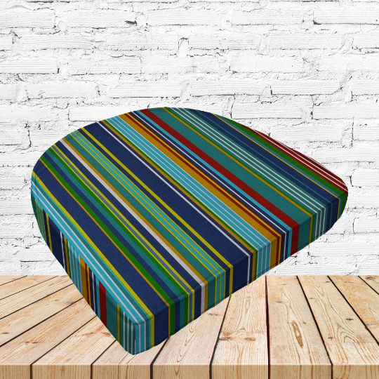Richloom Solarium Labrisa Multi Boxed Patio Contoured Dining Chair Seat Cushions –Wicker Chair Cushions