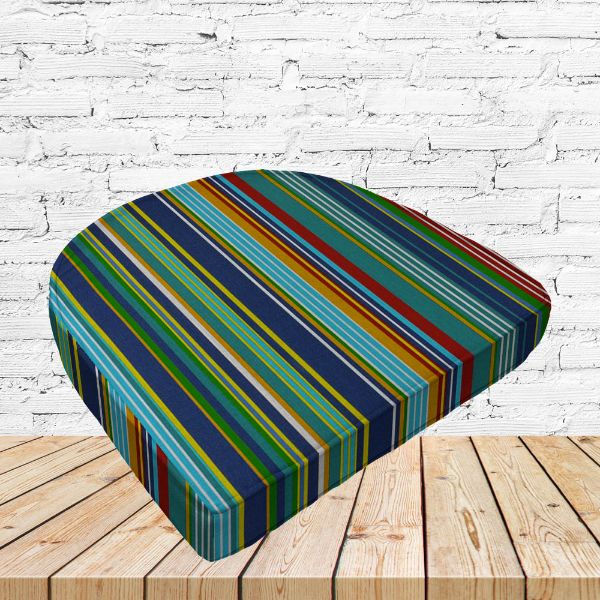 Richloom Solarium Labrisa Multi Boxed Patio Contoured Dining Chair Seat Cushions –Wicker Chair Cushions
