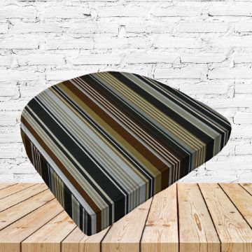 Richloom Solarium Labrisa Rattan Boxed Patio Contoured Dining Chair Seat Cushions –Wicker Chair Cushions