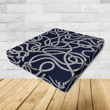 Patio Dining Chair Seat Cushion Boxed Style - - Custom outdoor patio furniture cushions from Cascadia Outdoor Cushions in Sunbrella Fabric