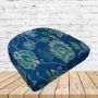 Richloom Solarium Matsun Lagoon Boxed Patio Contoured Dining Chair Seat Cushions –Wicker Chair Cushions