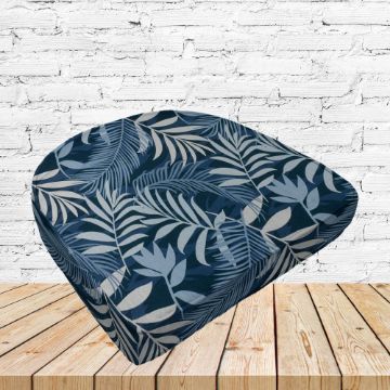 Richloom Solarium Mayland Baltic Boxed Patio Contoured Dining Chair Seat Cushions –Wicker Chair Cushions