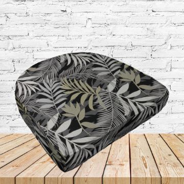 Richloom Solarium Mayland Driftwood Boxed Patio Contoured Dining Chair Seat Cushions –Wicker Chair Cushions