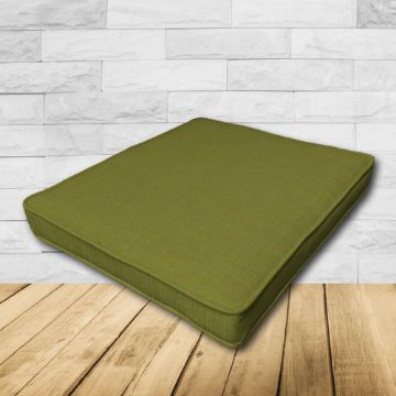 	Patio Dining Chair Seat Cushion Boxed Style - - Custom outdoor patio furniture cushions from Cascadia Outdoor Cushions in Sunbrella Fabrics