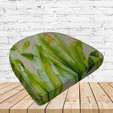 Richloom Solarium Mekko Caramel Boxed Patio Contoured Dining Chair Seat Cushions –Wicker Chair Cushions