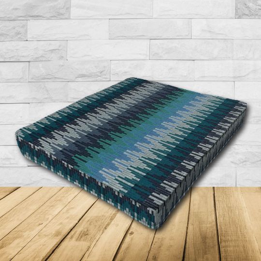 Dining Chair Seat Cushion Boxed Style - - Custom outdoor patio furniture cushions from Cascadia Outdoor Cushions in Sunbrella Fabrics