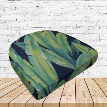 Richloom Solarium Mekko Lagoon Boxed Patio Contoured Dining Chair Seat Cushions –Wicker Chair Cushions