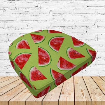 Richloom Solarium Melon Citrus Boxed Patio Contoured Dining Chair Seat Cushions –Wicker Chair Cushions