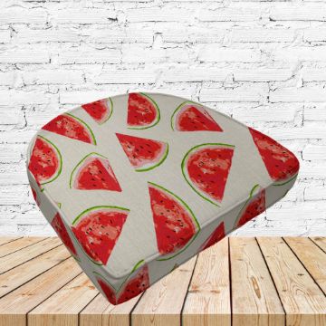 Richloom Solarium Melon Ivory Boxed Patio Contoured Dining Chair Seat Cushions –Wicker Chair Cushions