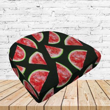Richloom Solarium Melon Noir Boxed Patio Contoured Dining Chair Seat Cushions –Wicker Chair Cushions