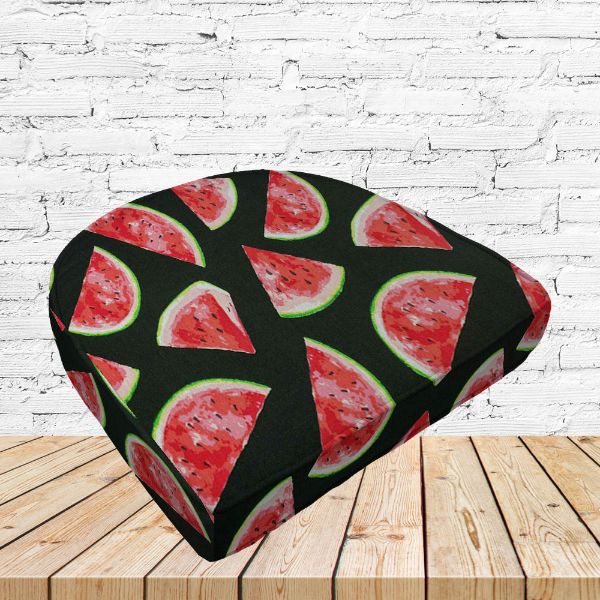 Richloom Solarium Melon Noir Boxed Patio Contoured Dining Chair Seat Cushions –Wicker Chair Cushions