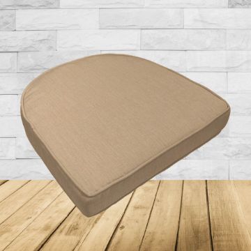 	Wicker Patio Chair Cushions with a rounded back Boxed Double Piped Patio Dining Chair Seat Pad or Seat Cushion from Cascadia Outdoor Cushions