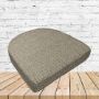 Richloom Solarium Mercer Oat Boxed Patio Contoured Dining Chair Seat Cushions –Wicker Chair Cushions