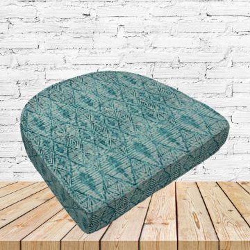 Richloom Solarium Nesco Caribe Boxed Patio Contoured Dining Chair Seat Cushions –Wicker Chair Cushions