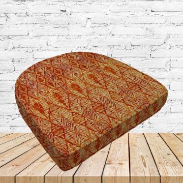 Richloom Solarium Nesco Sunset Boxed Patio Contoured Dining Chair Seat Cushions –Wicker Chair Cushions