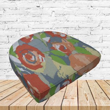 Richloom Solarium Novino Dune Boxed Patio Contoured Dining Chair Seat Cushions –Wicker Chair Cushions
