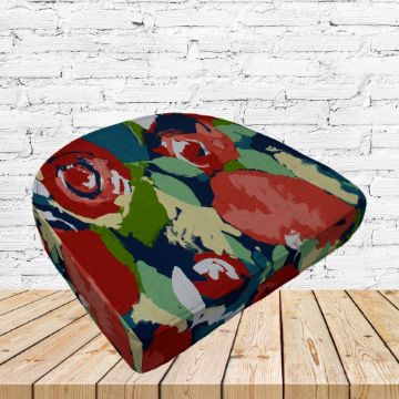 Richloom Solarium Novino Multi Boxed Patio Contoured Dining Chair Seat Cushions –Wicker Chair Cushions