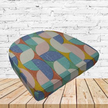 Richloom Solarium Pelp Sonoma Boxed Patio Contoured Dining Chair Seat Cushions –Wicker Chair Cushions