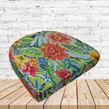 Richloom Solarium Pensacola Multi Boxed Patio Contoured Dining Chair Seat Cushions –Wicker Chair Cushions