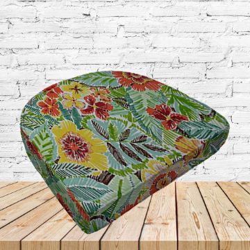 Richloom Solarium Pensacola Sonoma Boxed Patio Contoured Dining Chair Seat Cushions –Wicker Chair Cushions