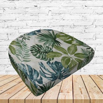 Richloom Solarium Piermont Palm Boxed Patio Contoured Dining Chair Seat Cushions –Wicker Chair Cushions