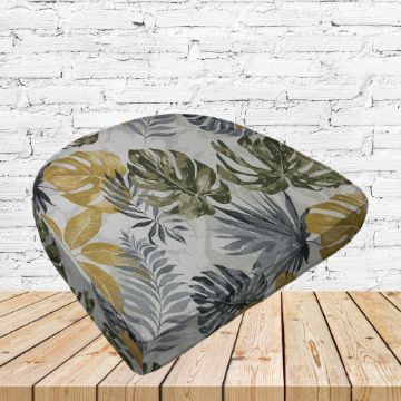 Richloom Solarium Piermont Stone Boxed Patio Contoured Dining Chair Seat Cushions –Wicker Chair Cushions
