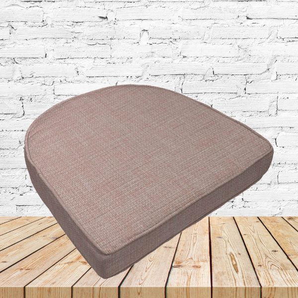 Richloom Solarium Rave Blush Boxed Patio Contoured Dining Chair Seat Cushions –Wicker Chair Cushions