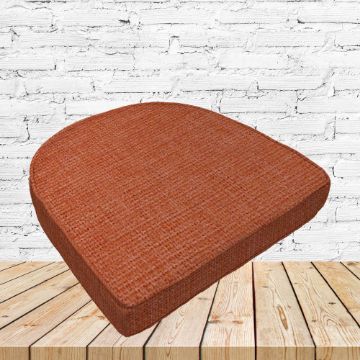 Richloom Solarium Rave Coral Boxed Patio Contoured Dining Chair Seat Cushions –Wicker Chair Cushions